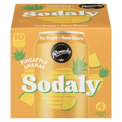 REMEDY Épicerie Sodaly à l'ananas 4x355ml