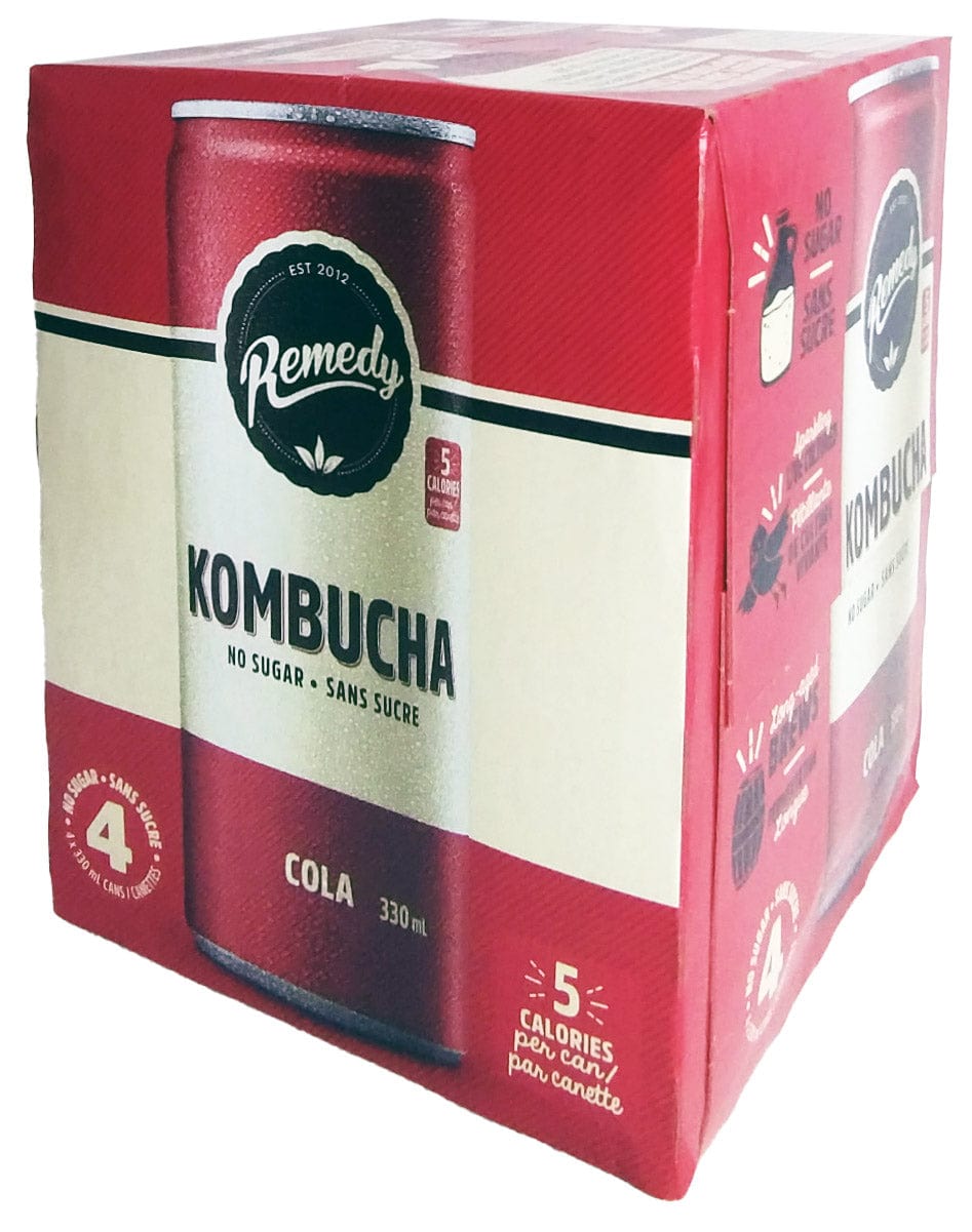 REMEDY KOMBUCHA Épicerie Kombucha au cola 4x330ml