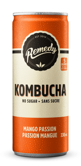 REMEDY KOMBUCHA Épicerie Kombucha fruits de la passion et mangues 330ml