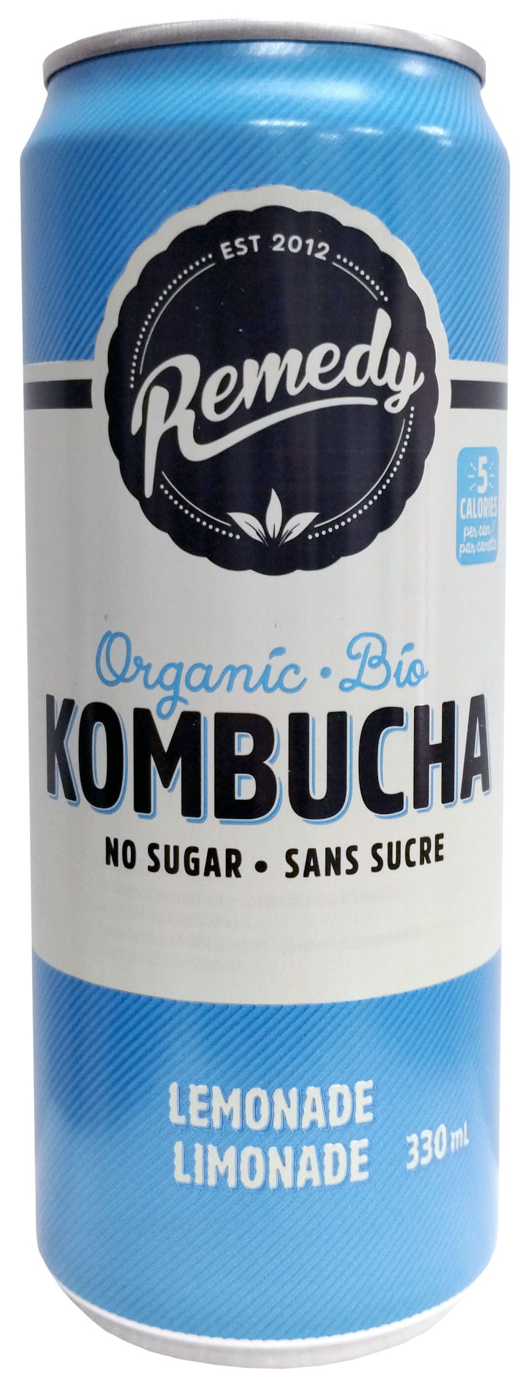 REMEDY KOMBUCHA Épicerie Kombucha limonade sans-sucre bio 330ml