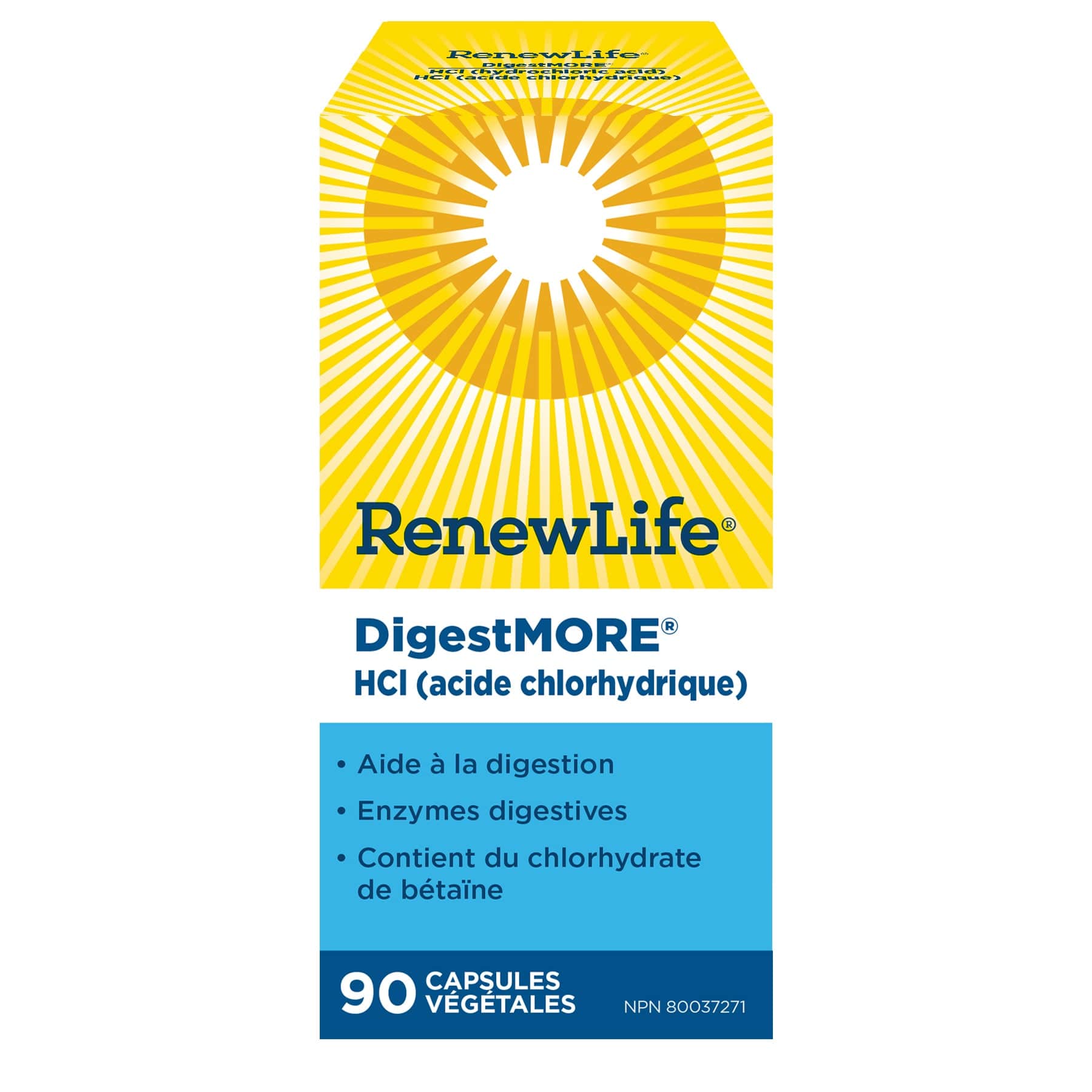 RENEW LIFE Suppléments Digestmore HCI 90caps