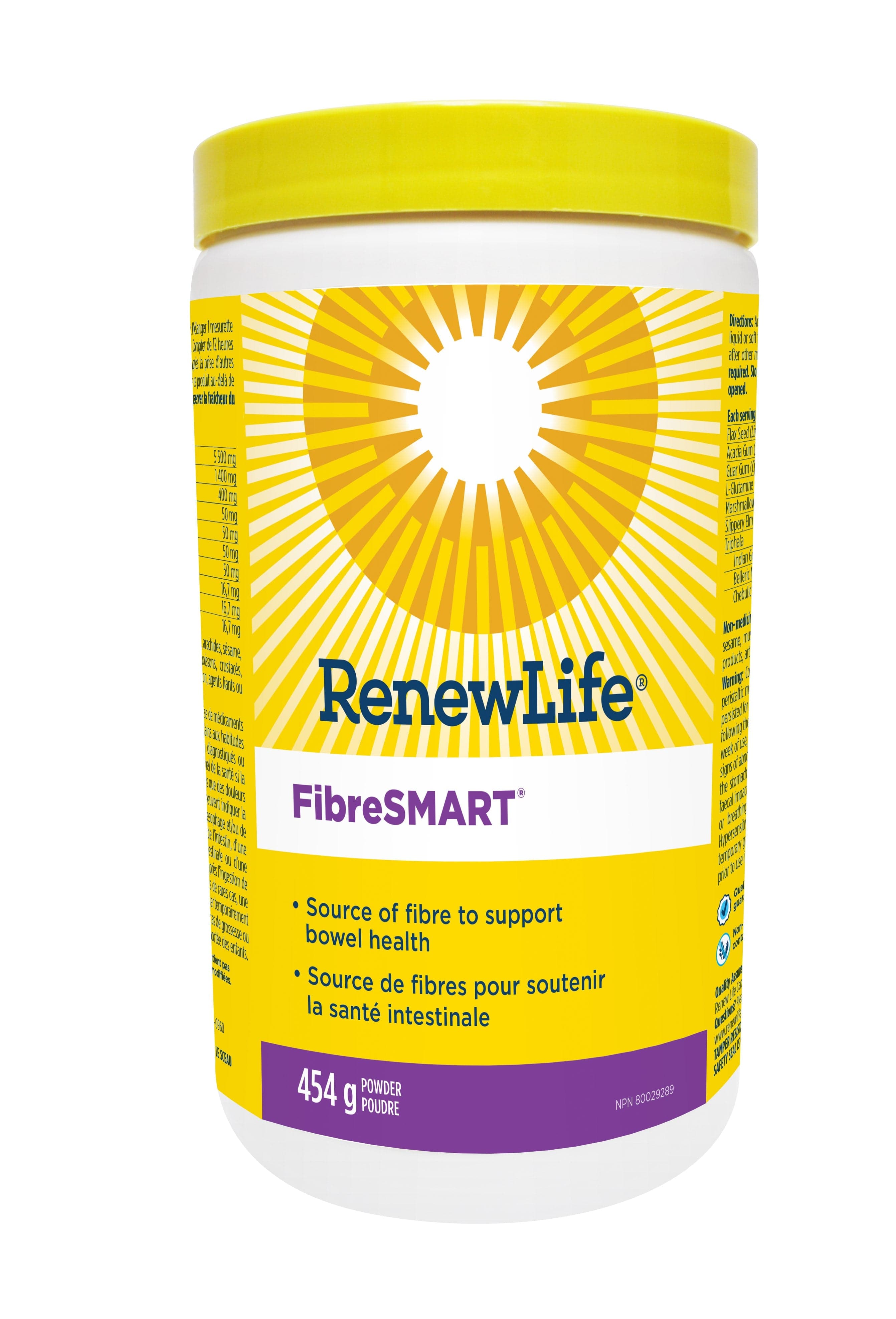 RENEW LIFE Suppléments Fibresmart 454g
