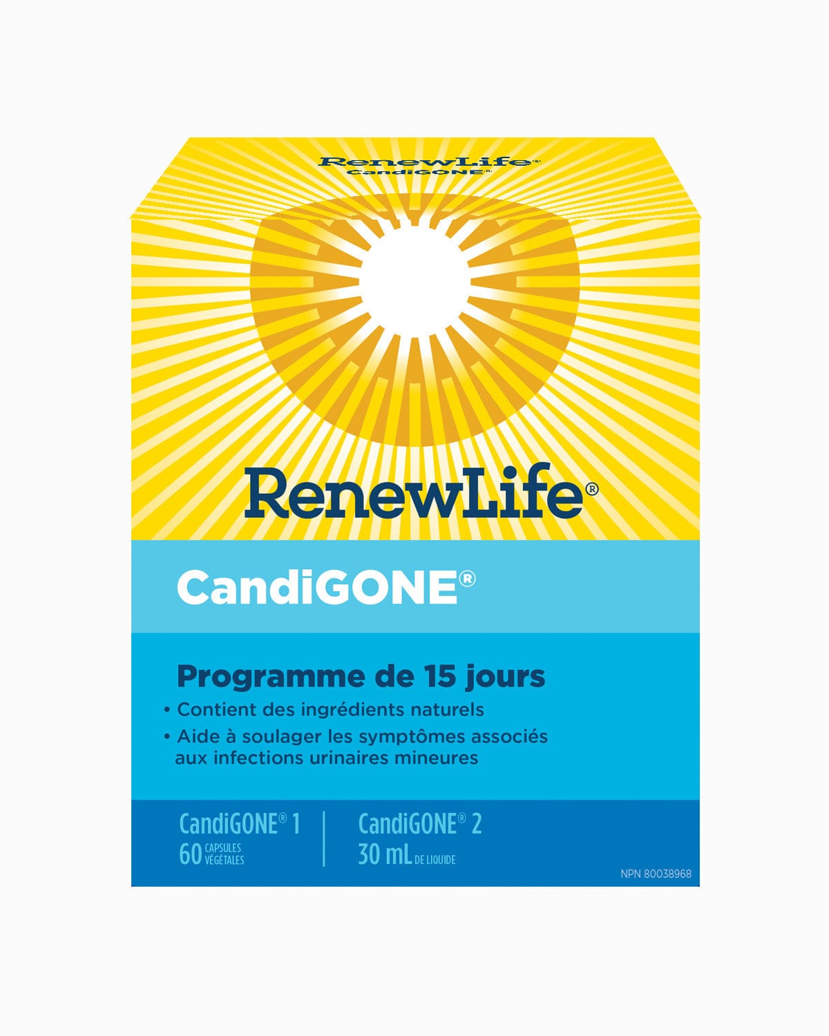 RENEW LIFE Suppléments Trousse candigone (cure de 15 jours) cure