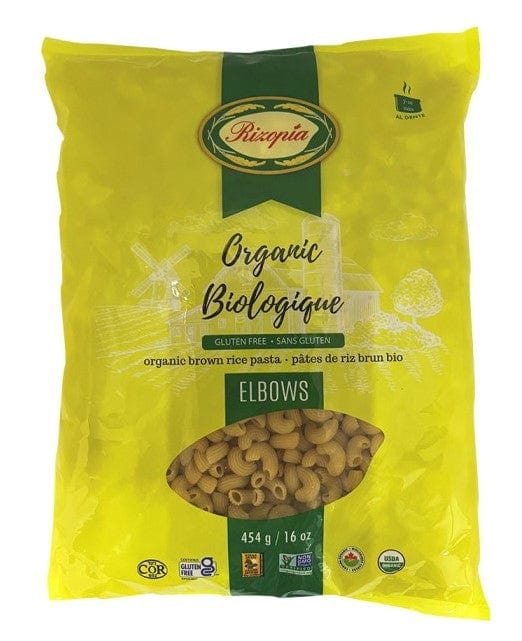 RIZOPIA Épicerie Pâtes de riz brun coudes bio 454g