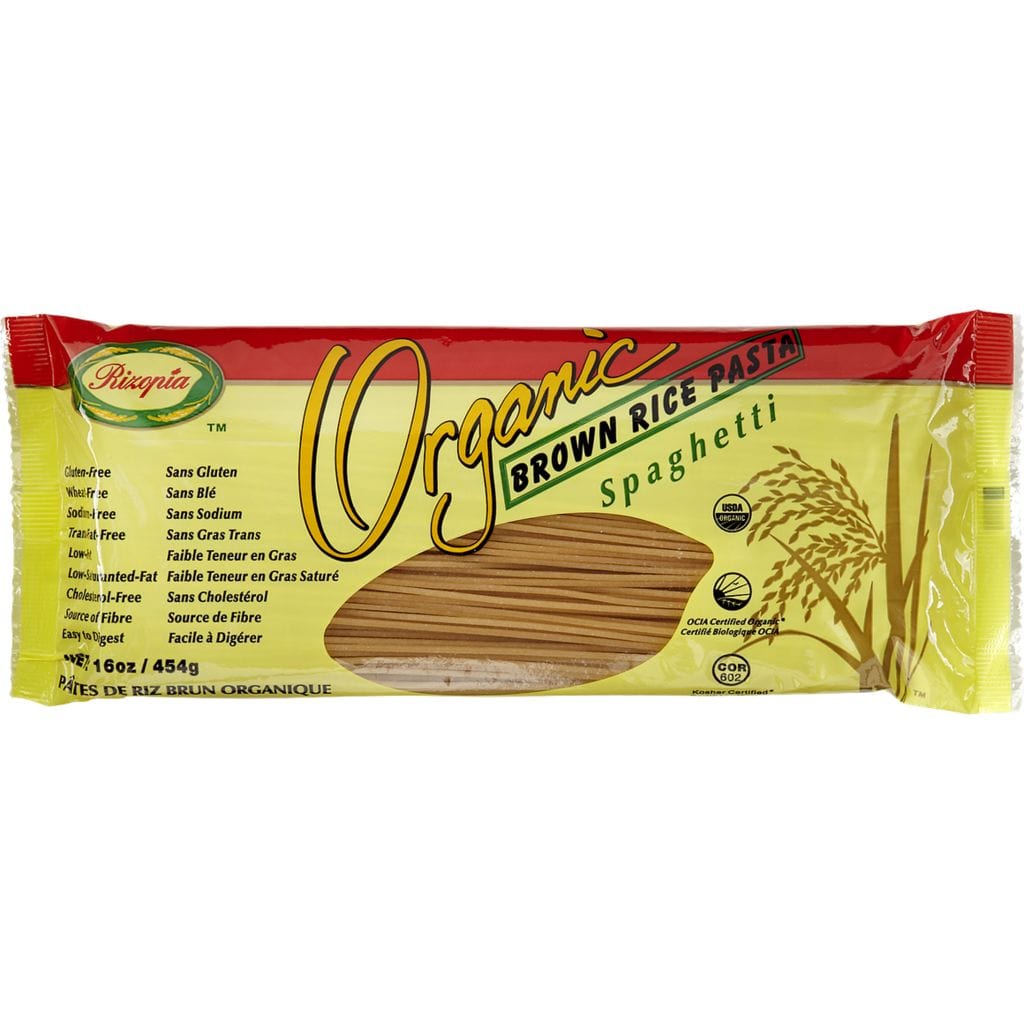 RIZOPIA Épicerie Pâtes spaghetti bio de riz brun sans-gluten 454g