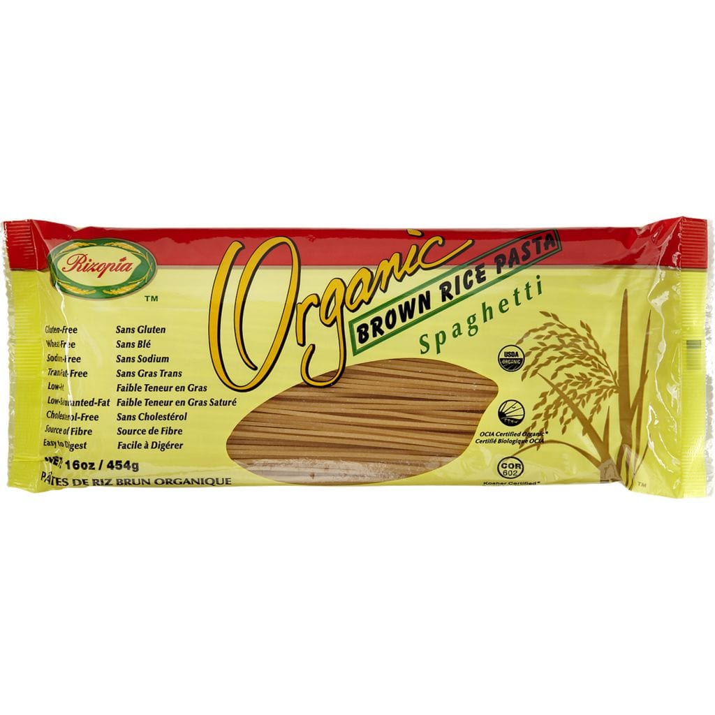 RIZOPIA Épicerie Pâtes spaghetti bio de riz brun sans-gluten 454g