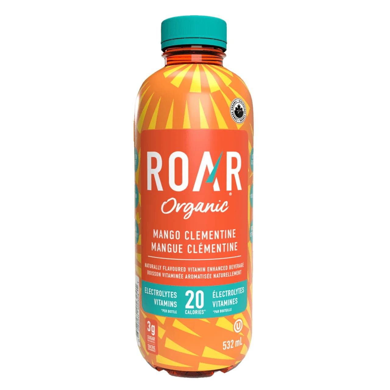 ROAR Épicerie Boisson électrolyte mangue et clémentine bio 532ml