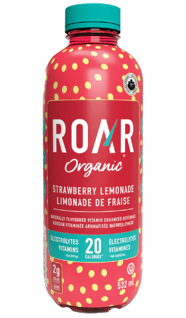 ROAR ORGANIC Épicerie Boisson électrolytes limonade de fraises bio 532ml