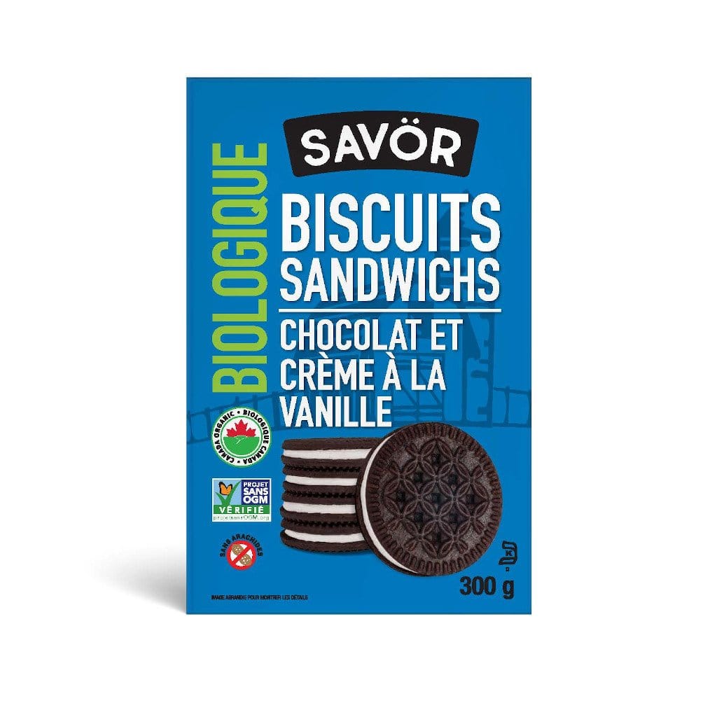 SAVÖR Épicerie Biscuits chocolat et crème à la vanille 300g