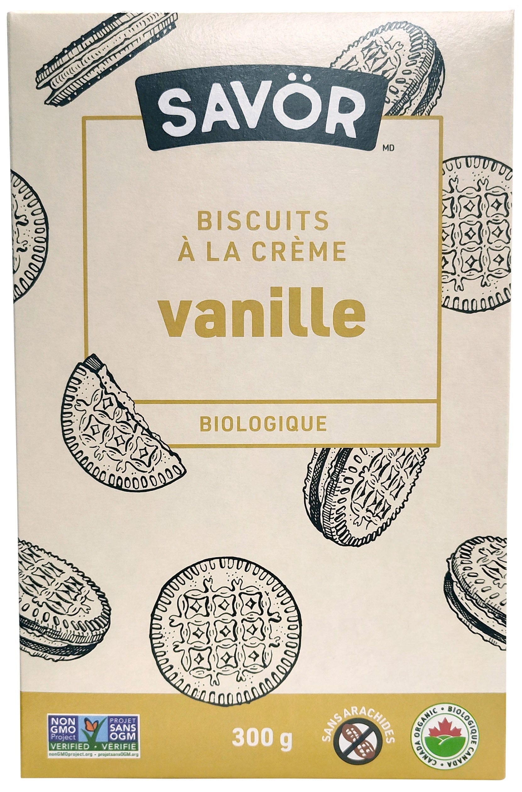 SAVÖR Épicerie Biscuits crème à la vanille 300g