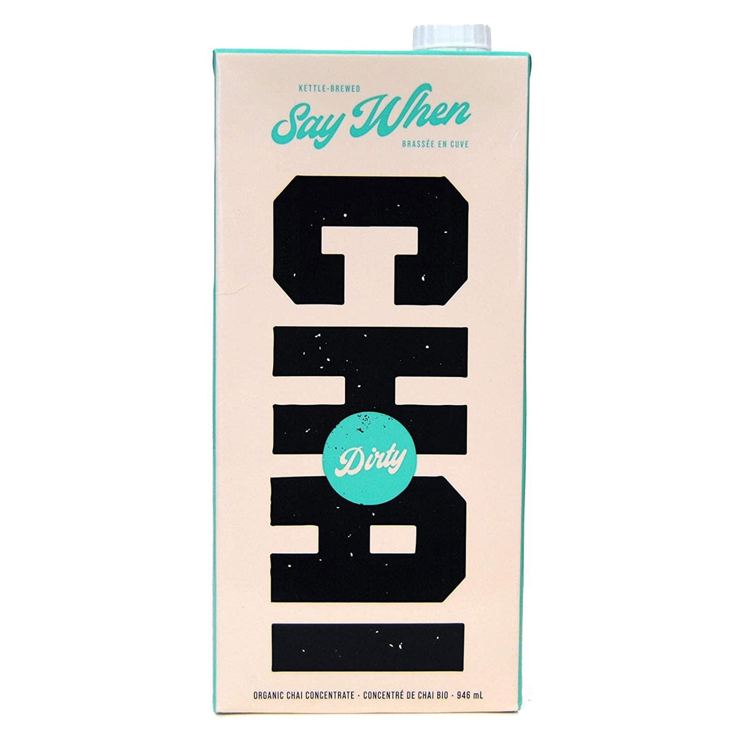 SAY WHEN Épicerie Concentré de chaï (café , thé, cacao et épices) bio 946ml
DATE DE PÉREMPTION : 15 NOVEMBRE 2025