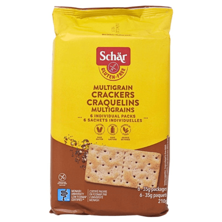 SCHÄR Épicerie Craquelins multigrains 6un
DATE DE PÉREMPTION : 22 MAI 2025