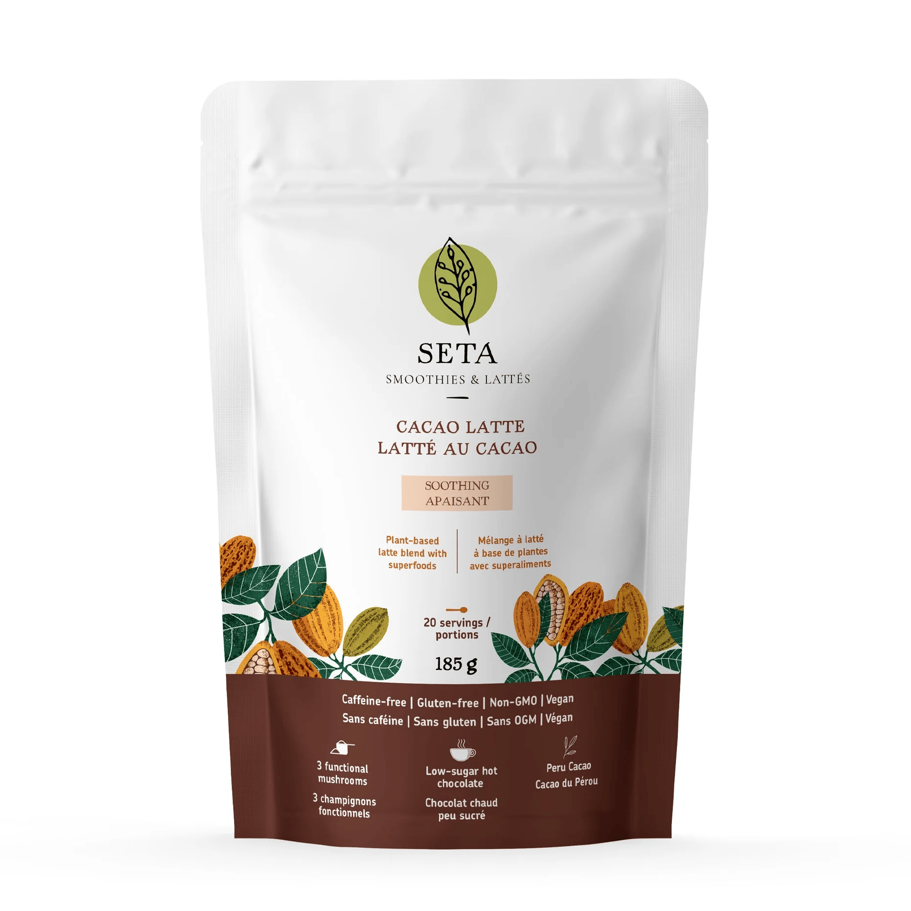SETA ORGANIC Épicerie Latté au cacao 185g