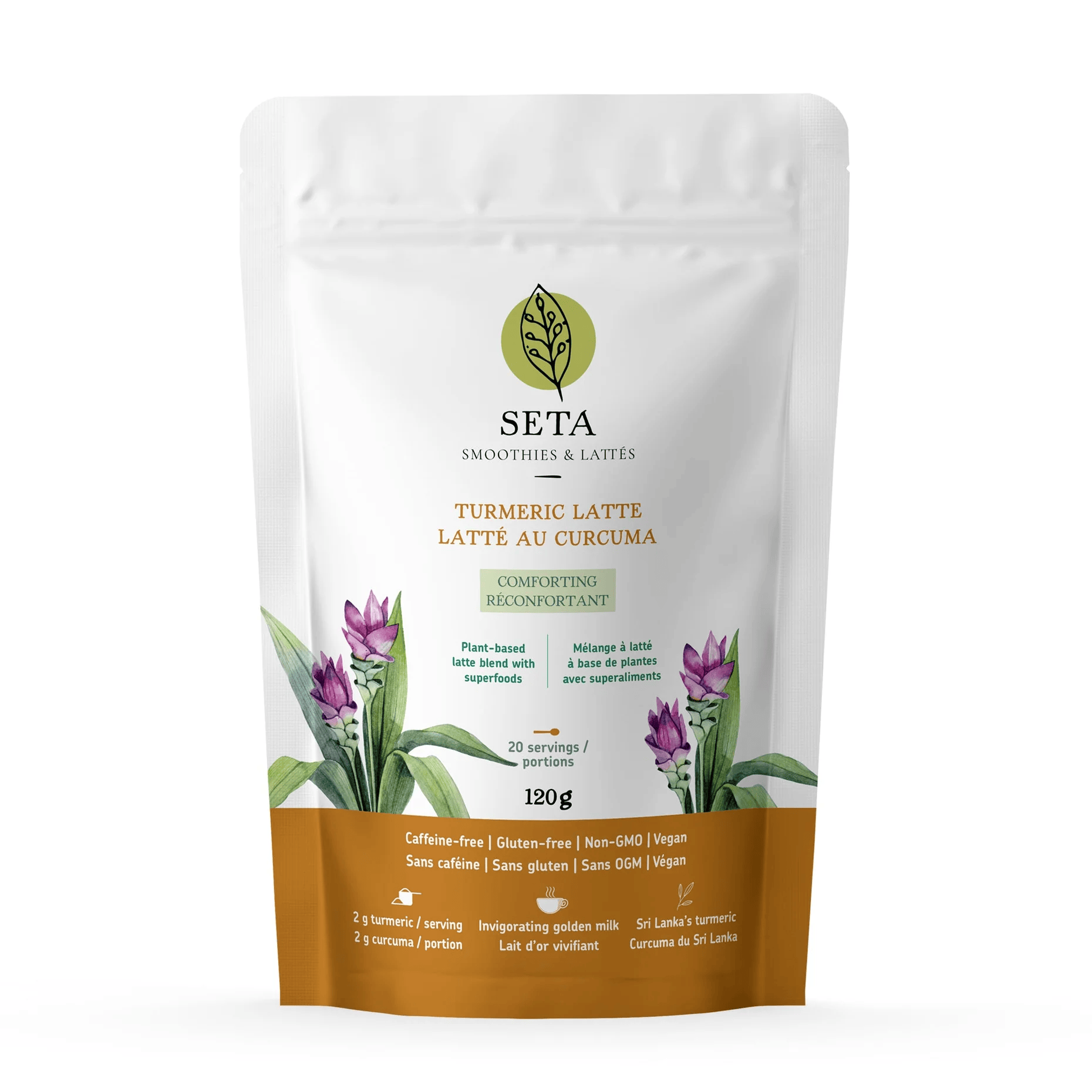 SETA ORGANIC Épicerie Latté au curcuma 120g