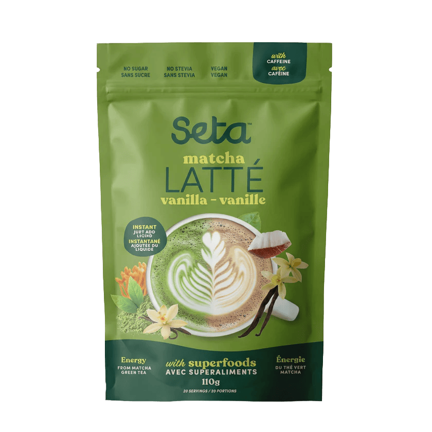 SETA ORGANIC Épicerie Latté matcha à la vanille 110g