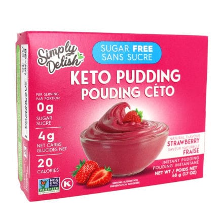 SIMPLY DELISH Épicerie Pudding instantané naturel saveur de fraise 48g