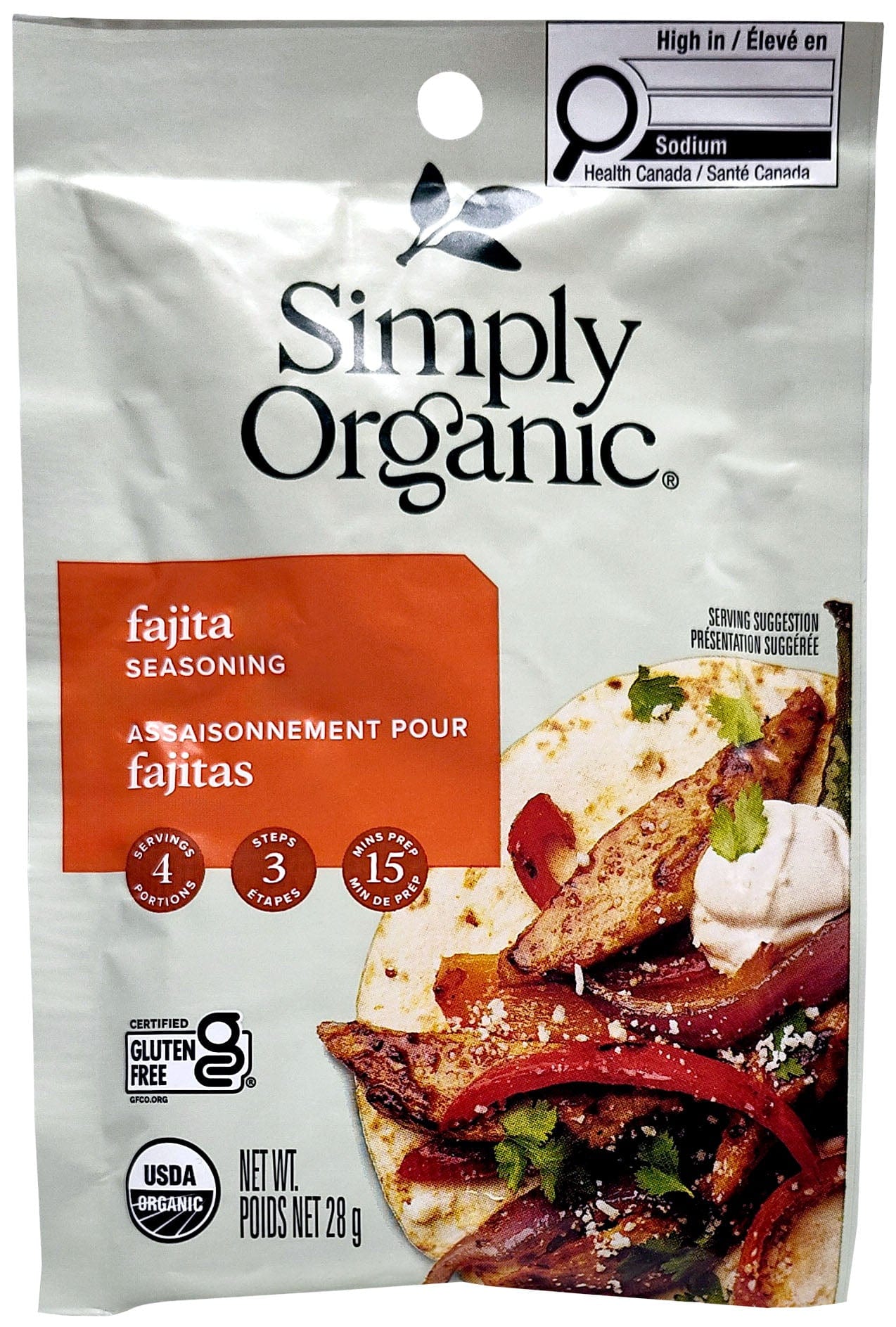 SIMPLY ORGANICS Épicerie Assaisonnement fajitas bio 28g