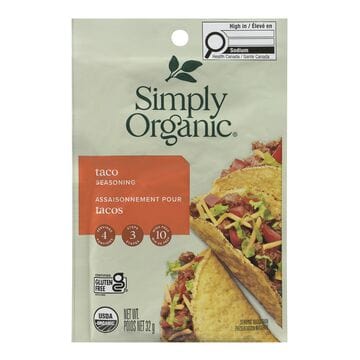 SIMPLY ORGANICS Épicerie Assaisonnement taco bio 32g