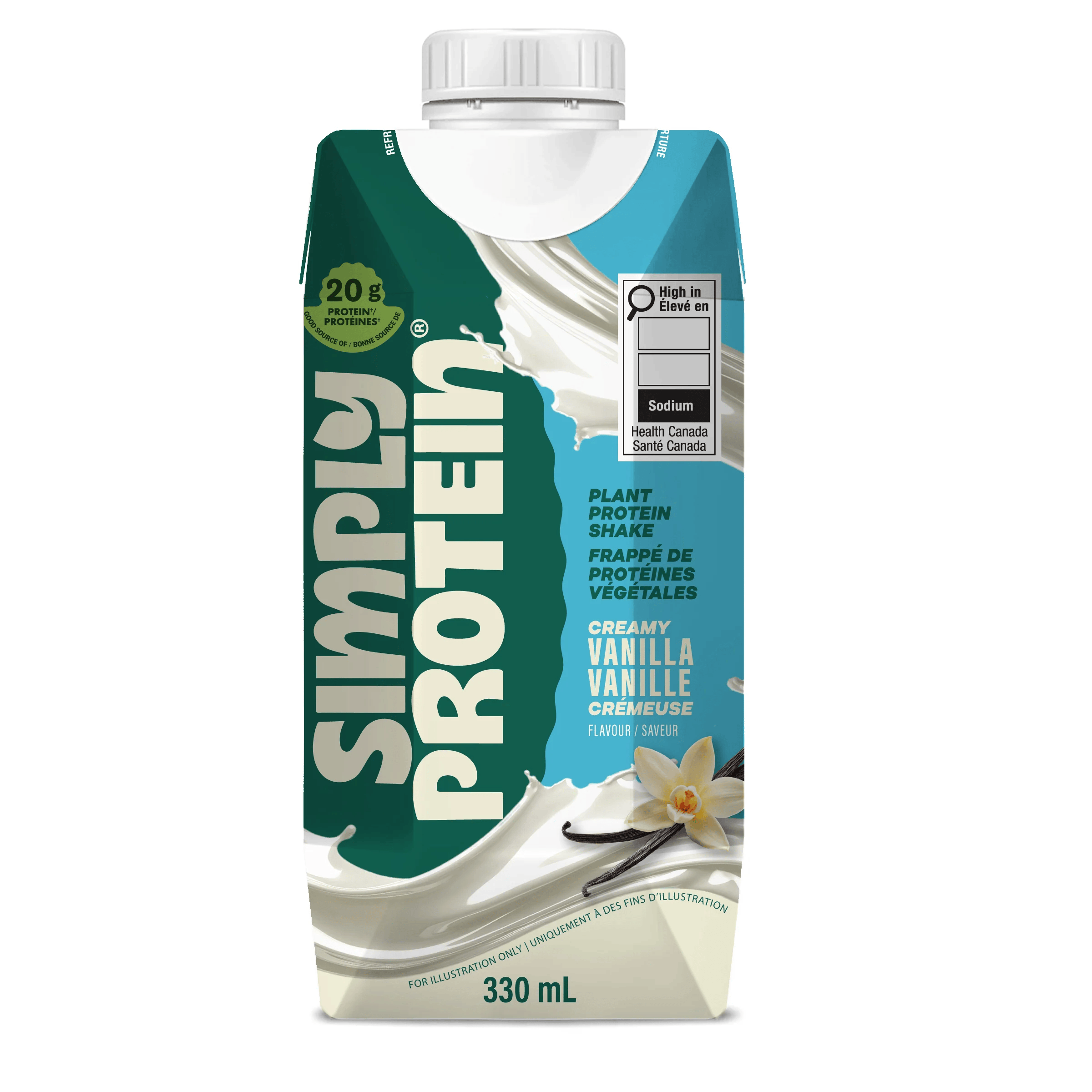 SIMPLY PROTEIN Suppléments Protéines végétales fouettées vanille + 330ml