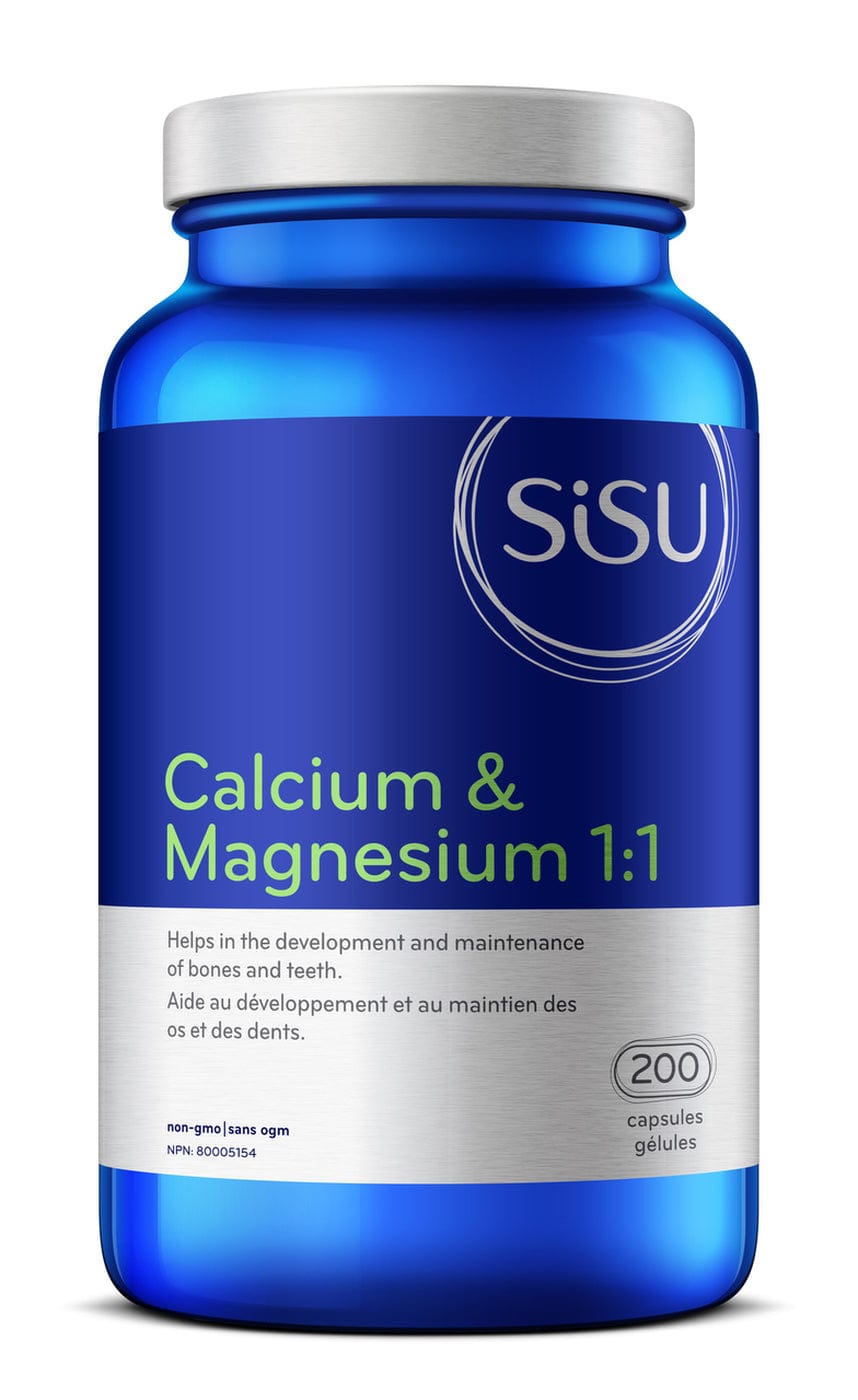 SISU Suppléments Calcium et magnésium 1:1 (avec D3) 200caps