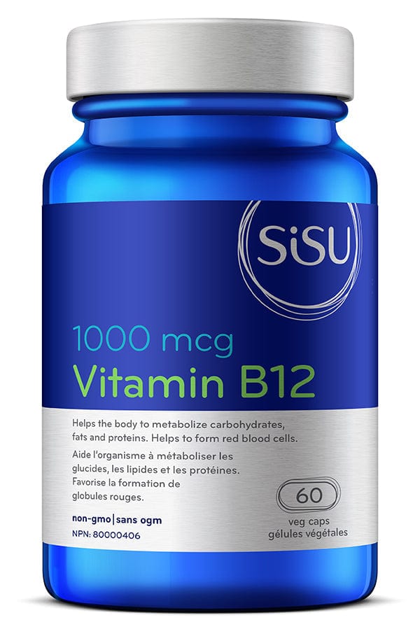 SISU Suppléments Vitamine B 12 (1000mcg- cyanocobalamine) 60vcaps