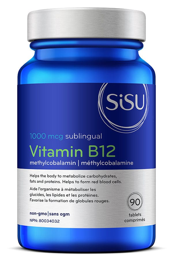SISU Suppléments Vitamine B 12 (1000mcg- méthylcobalamine sublinguale) 90comp