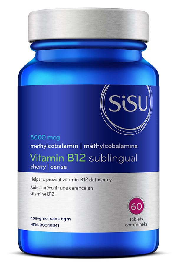 SISU Suppléments Vitamine B12 (5000mcg- méthylcobalamine sublinguale-cerise) 60comp