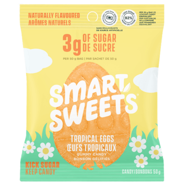 SMART SWEETS Épicerie Bonbons œufs tropicaux 50g