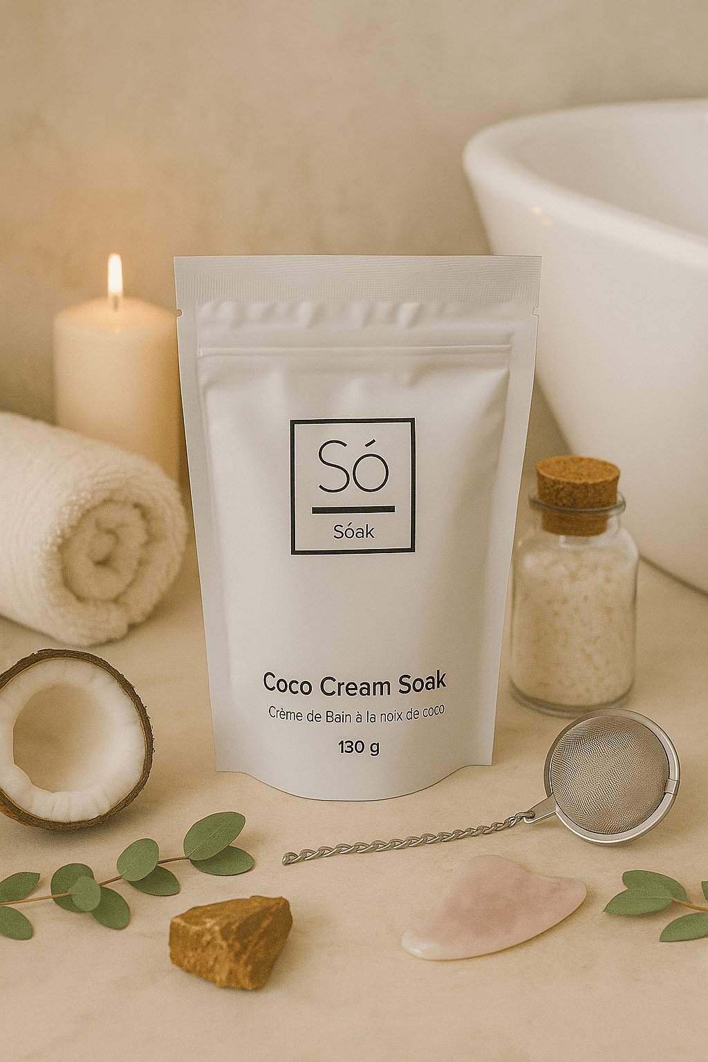 SO SOAK Boutique cadeaux Crème de bain à la noix de coco 130g