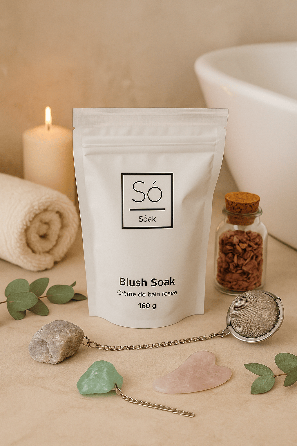 SO SOAK Boutique cadeaux Crème de bain rosée 160g