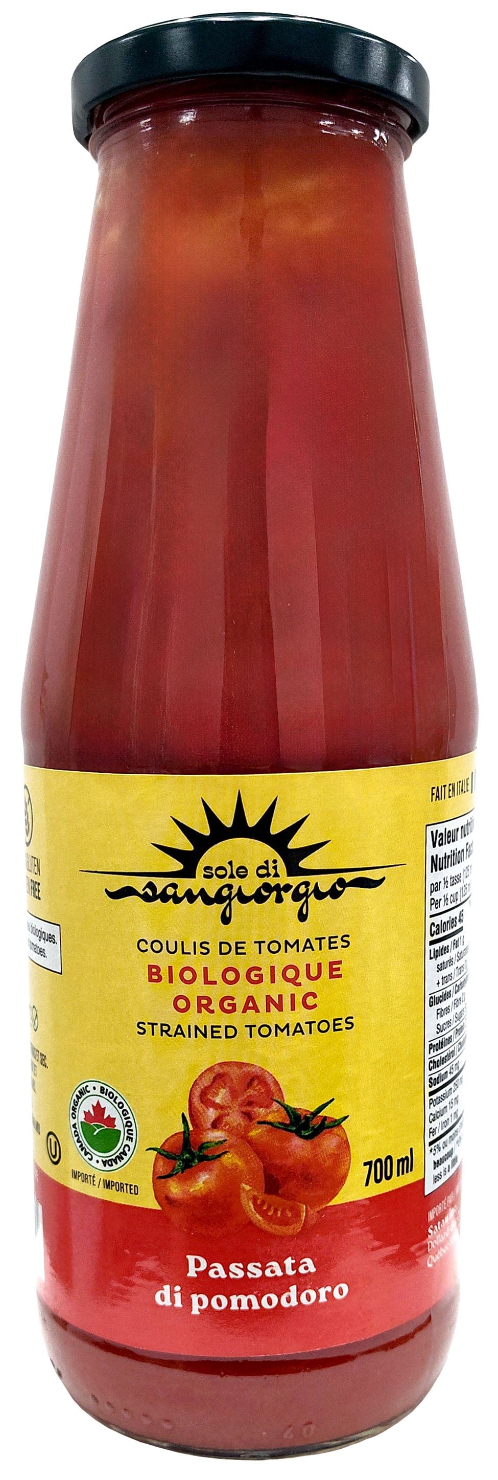 SOLE DI SANGIORGIO Épicerie Coulis de tomates bio 700ml