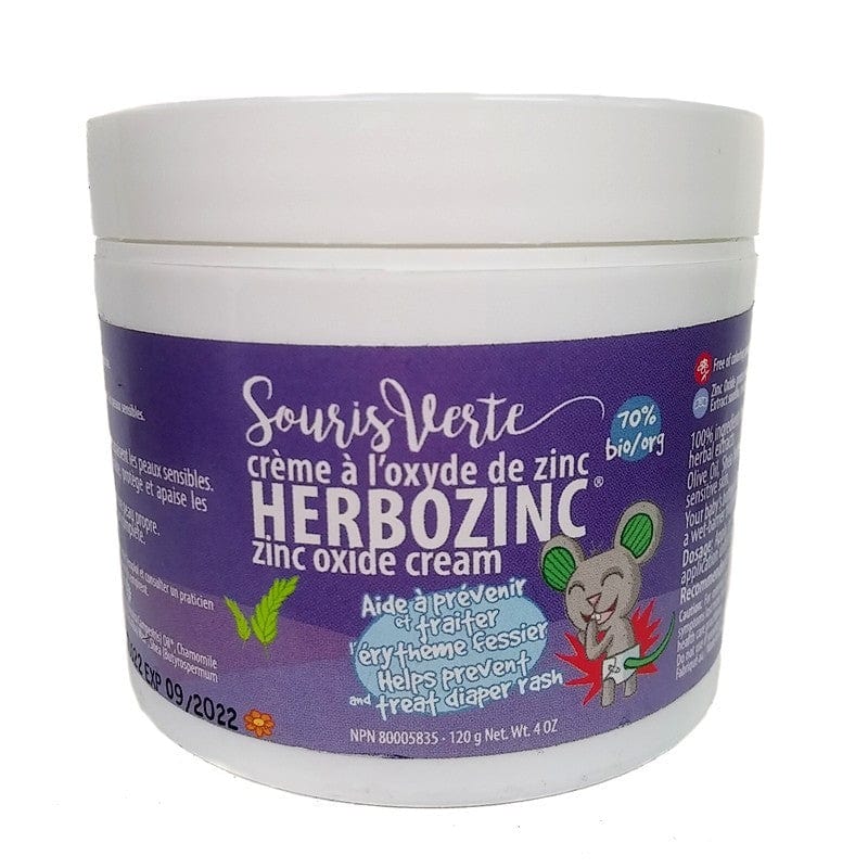 SOURIS VERTE Soins & Beauté Crème herbozinc 120g