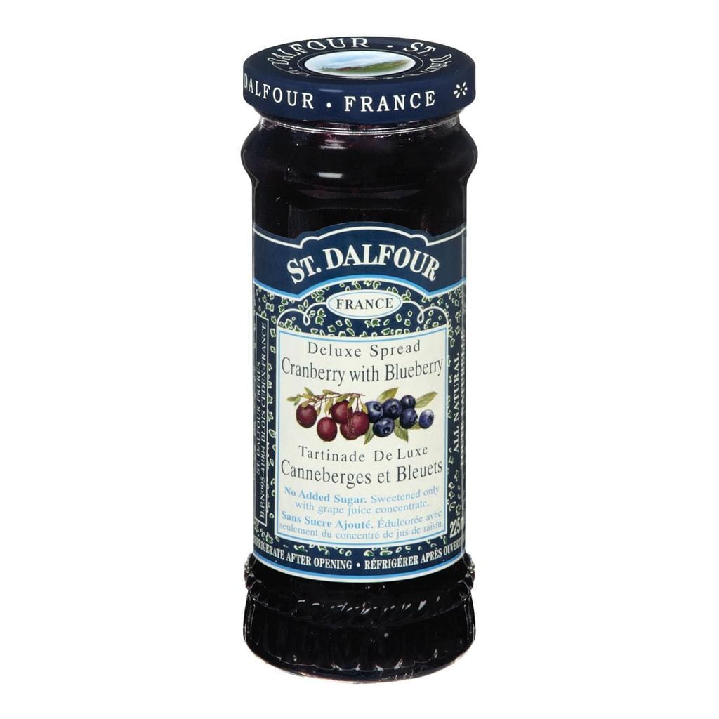 ST-DALFOUR Épicerie Confiture canneberges et bleuets 225ml