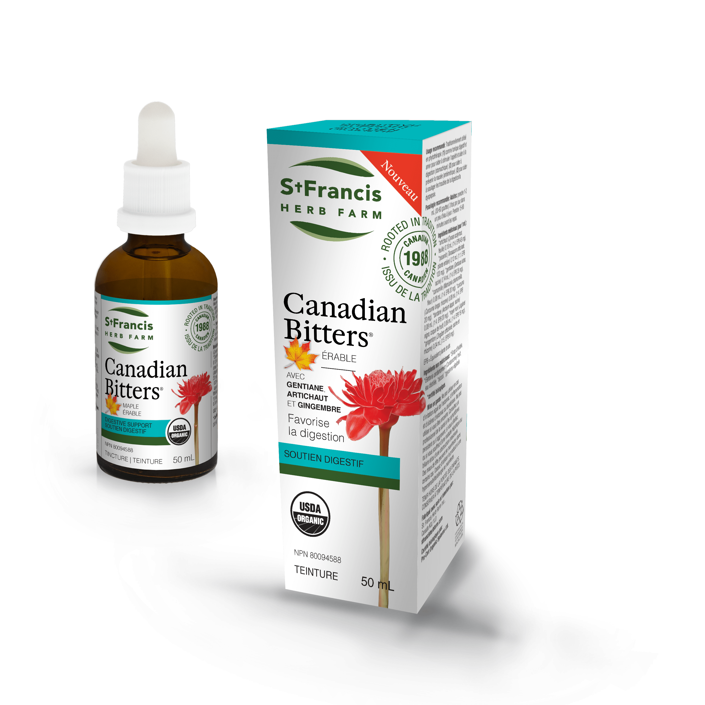 ST-FRANCIS HERB FARM Suppléments Canadian bitters avec érable  50ml