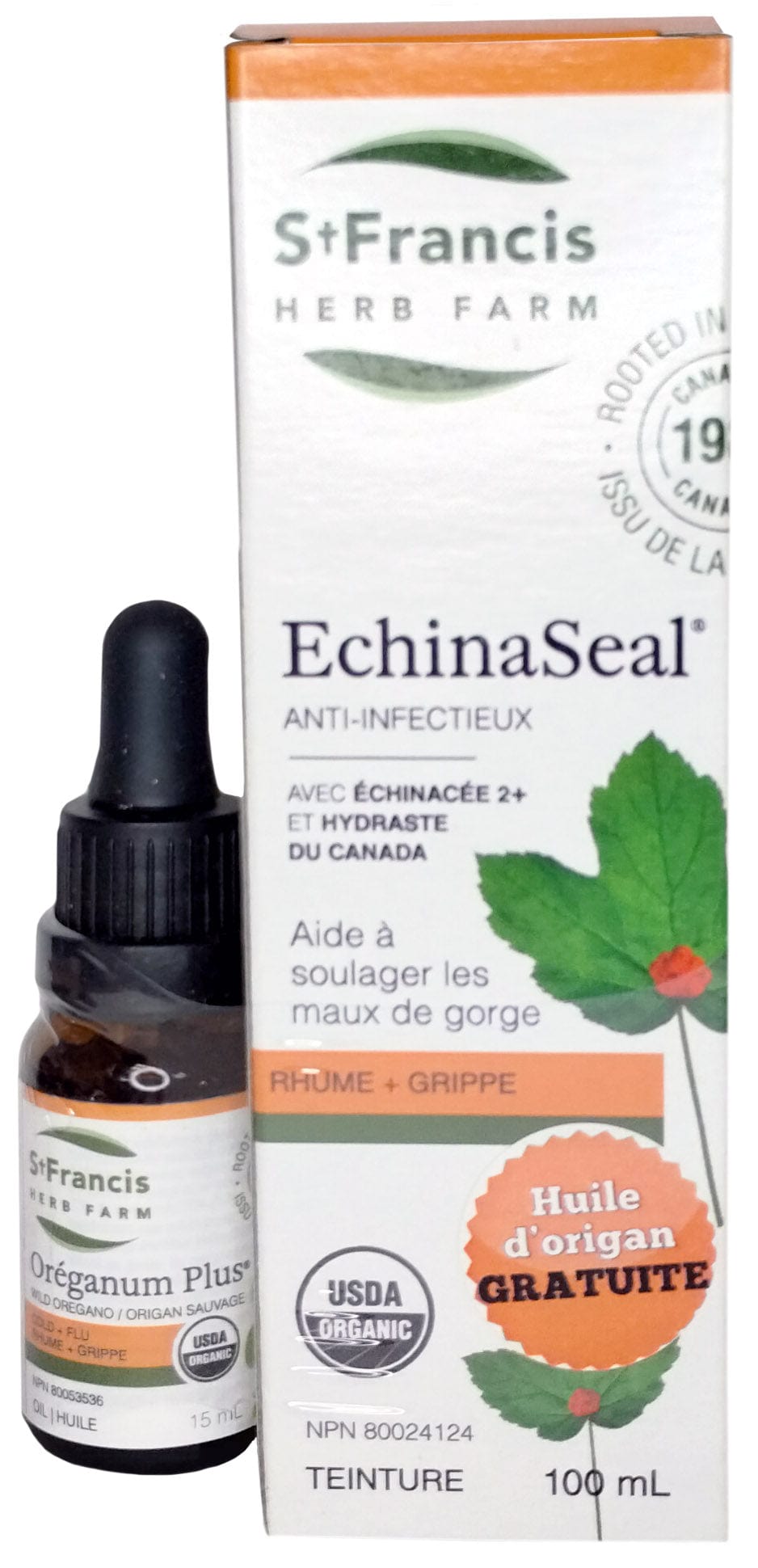ST-FRANCIS HERB FARM Suppléments Duo EchinaSeal et oréganum plus   100ml+15ml