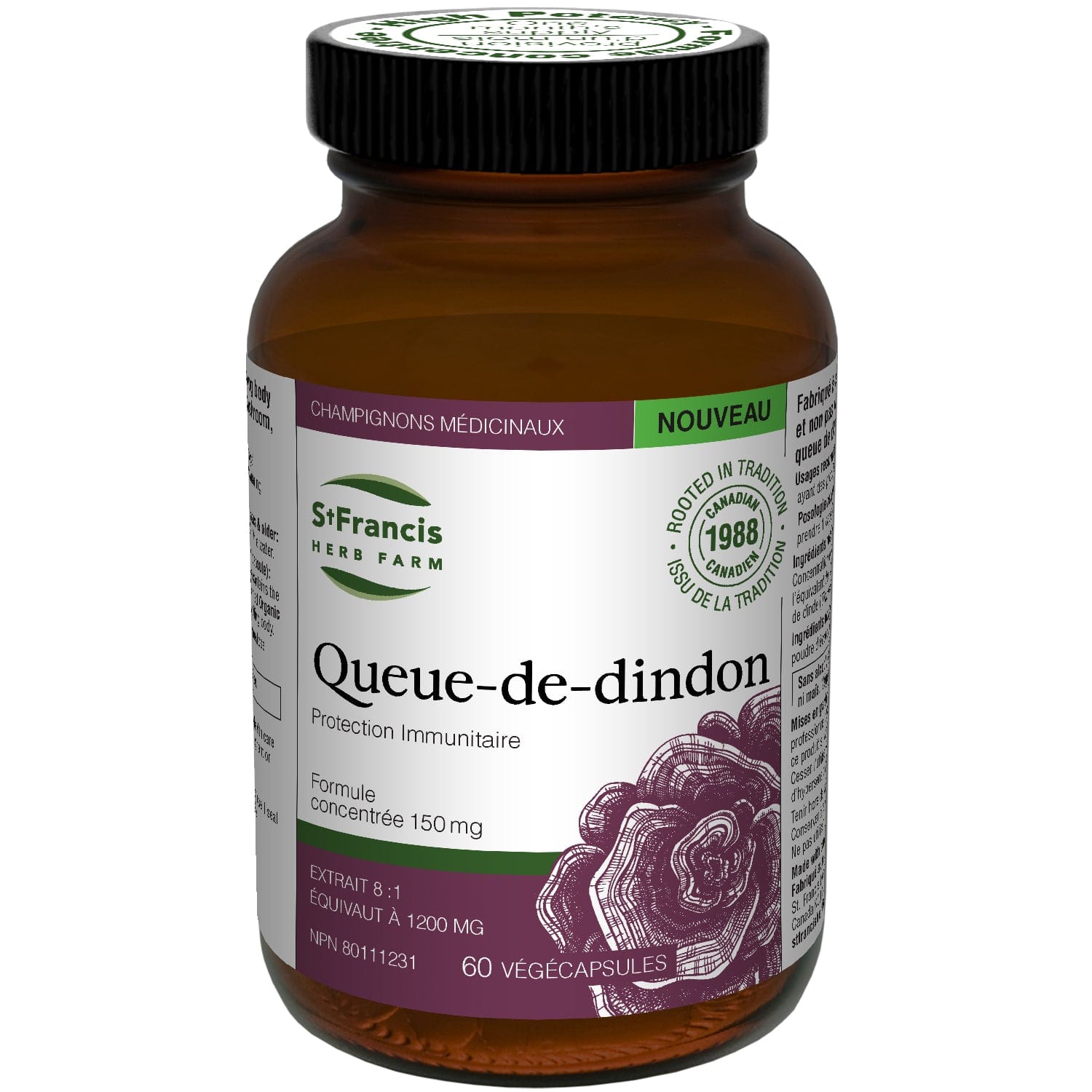 ST-FRANCIS HERB FARM Suppléments Queue de dindon  60vcaps