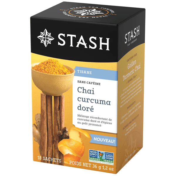 STASH Épicerie Tisane chaï curcuma doré 18's
