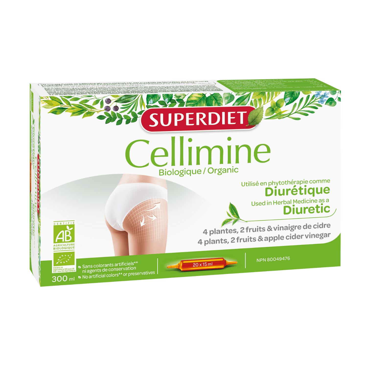 SUPERDIET Suppléments Cure cellimine bio  20x15ml