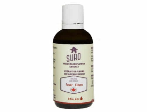 SURO Suppléments Teinture de fleurs de sureau fraîche bio sans alcool (fièvre ) 59ml