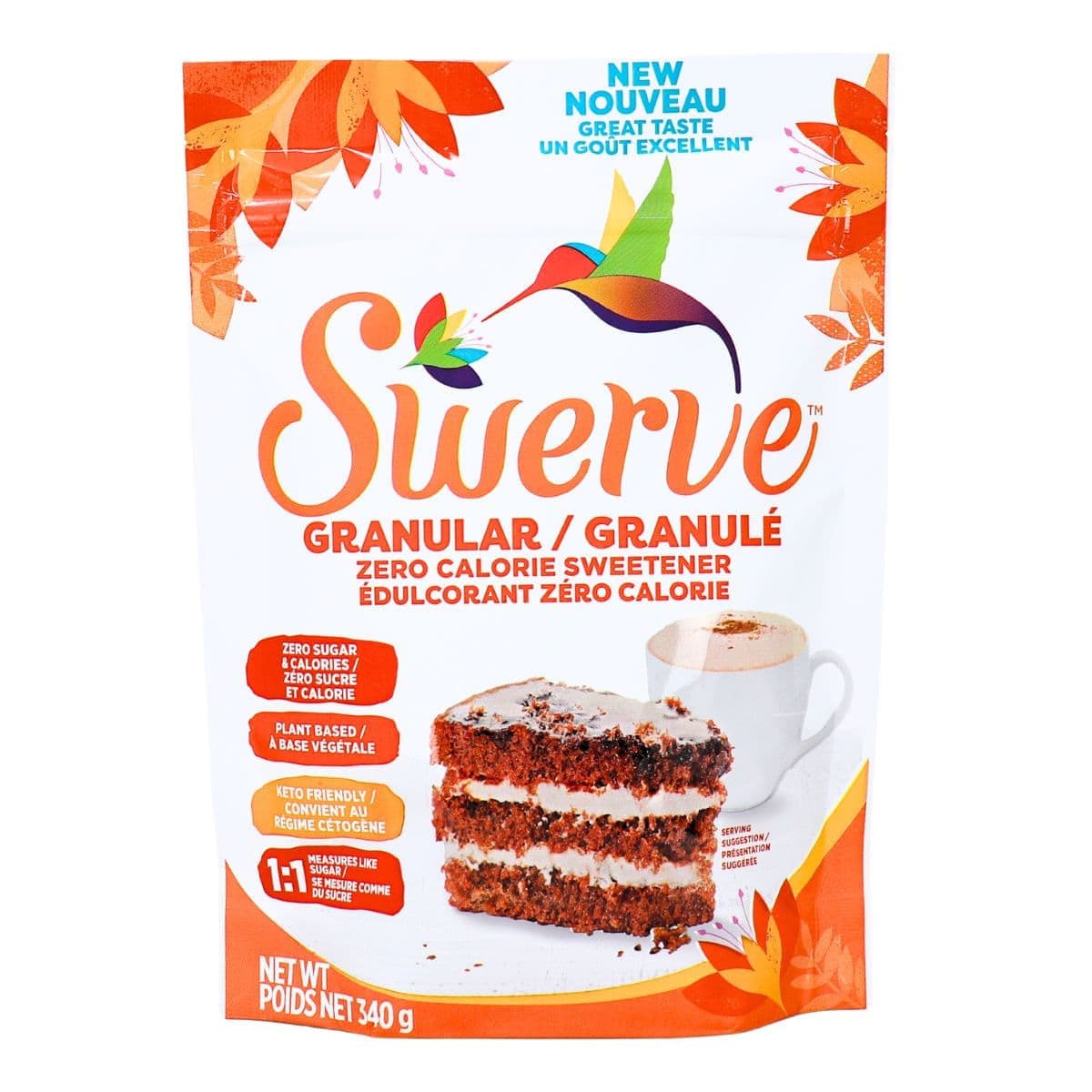 SWERVE Épicerie Sucre granulé 340g