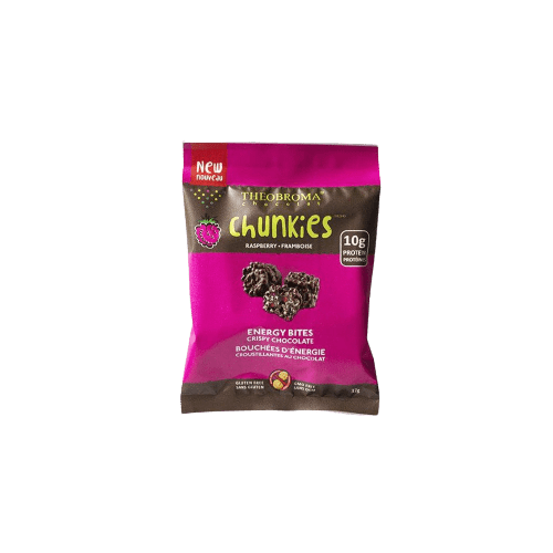 THEOBROMA Épicerie Bouchées d'énergie croustillantes au chocolat noir et framboises 37g