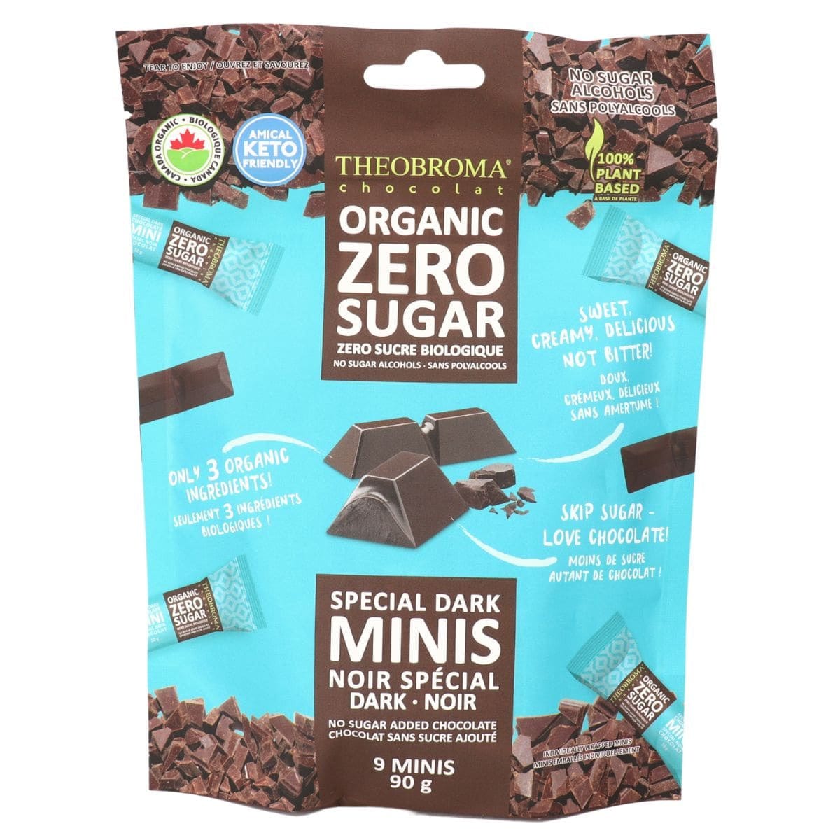 THEOBROMA Épicerie Chocolats minis noirs bio zero sucre 9 un