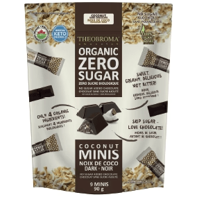 THEOBROMA Épicerie Chocolats noir et noix de coco sans-sucre bio 9 minis morceaux