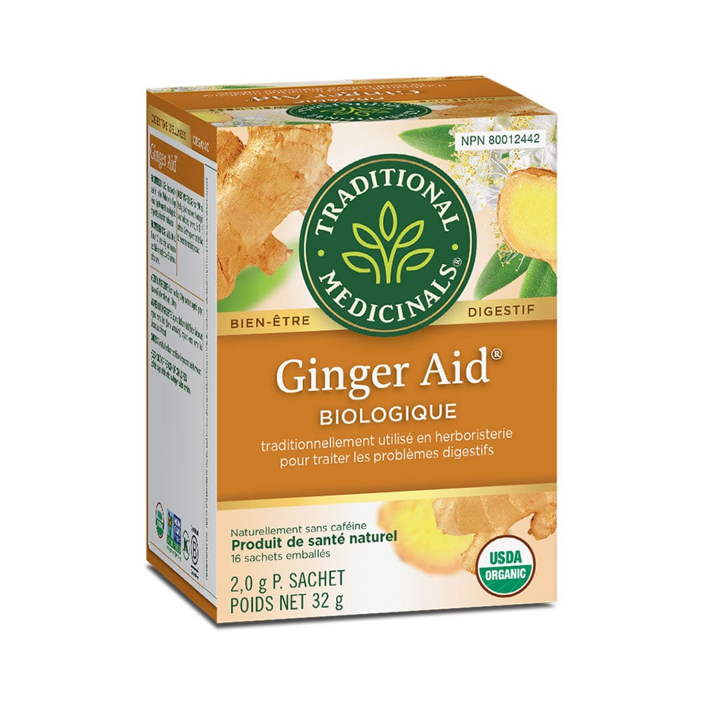 TRADITIONAL MEDICINALS Épicerie Thé gingembre-aide bio 16's