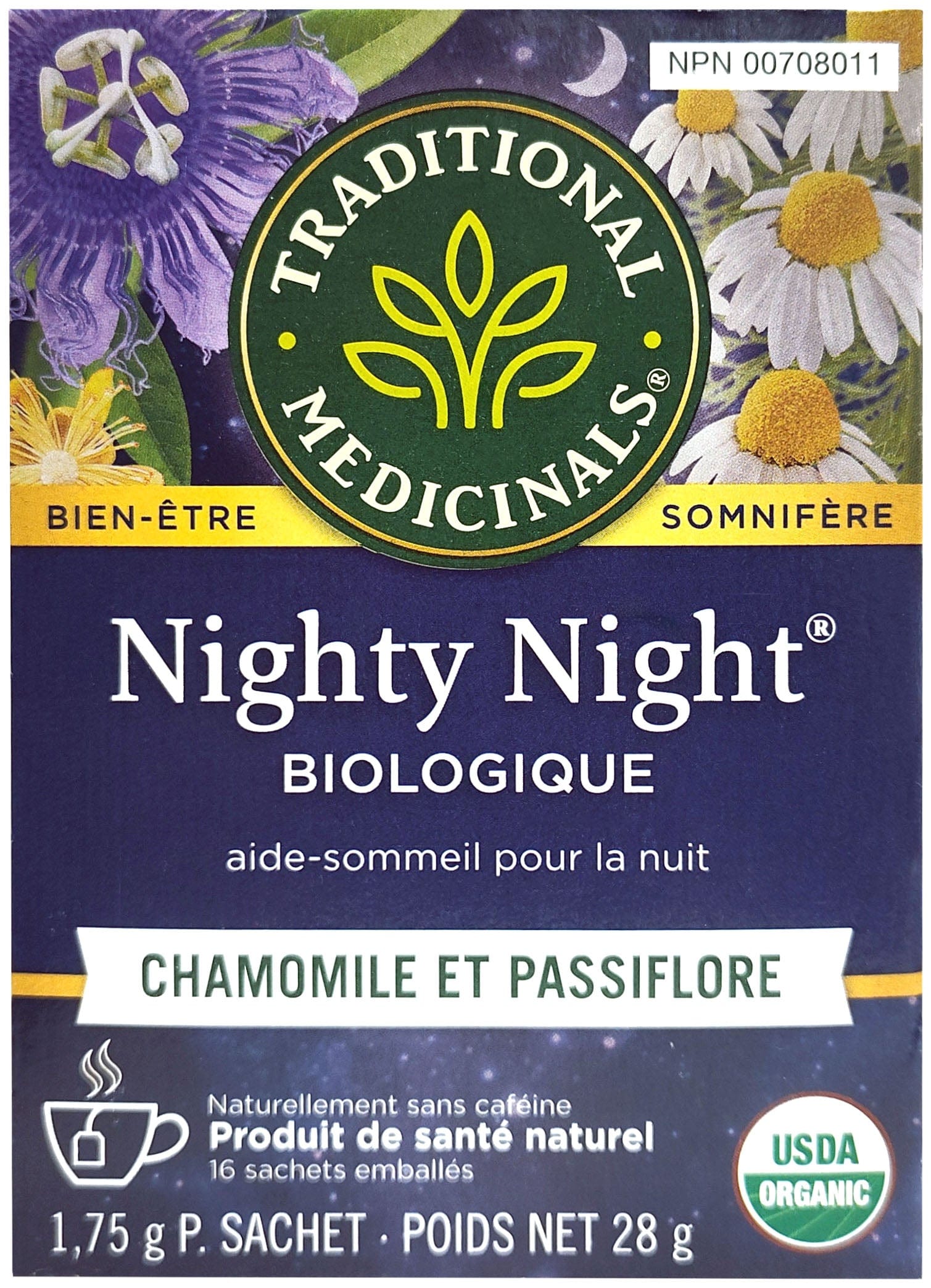 TRADITIONAL MEDICINALS Épicerie Tisane nighty night bio 16's