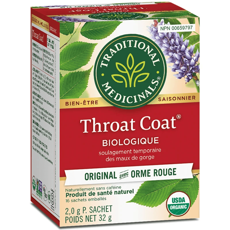 TRADITIONAL MEDICINALS Épicerie Tisane throat coat échinacée et citron bio 16's