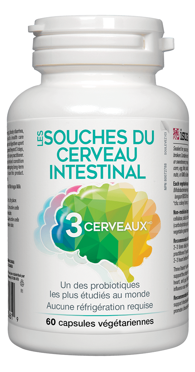 TROIS CERVEAUX Suppléments Les souches du cerveau intestinal 60vcaps