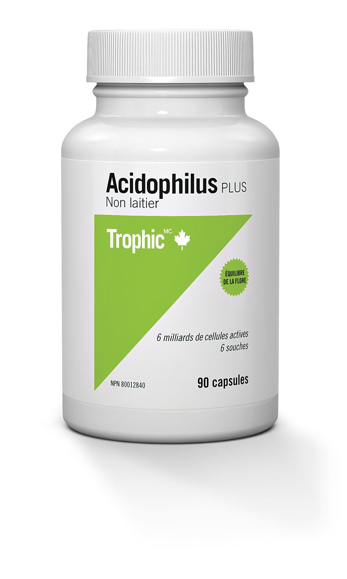 TROPHIC Suppléments Acidophilus PLUS (non-laitier) 90caps