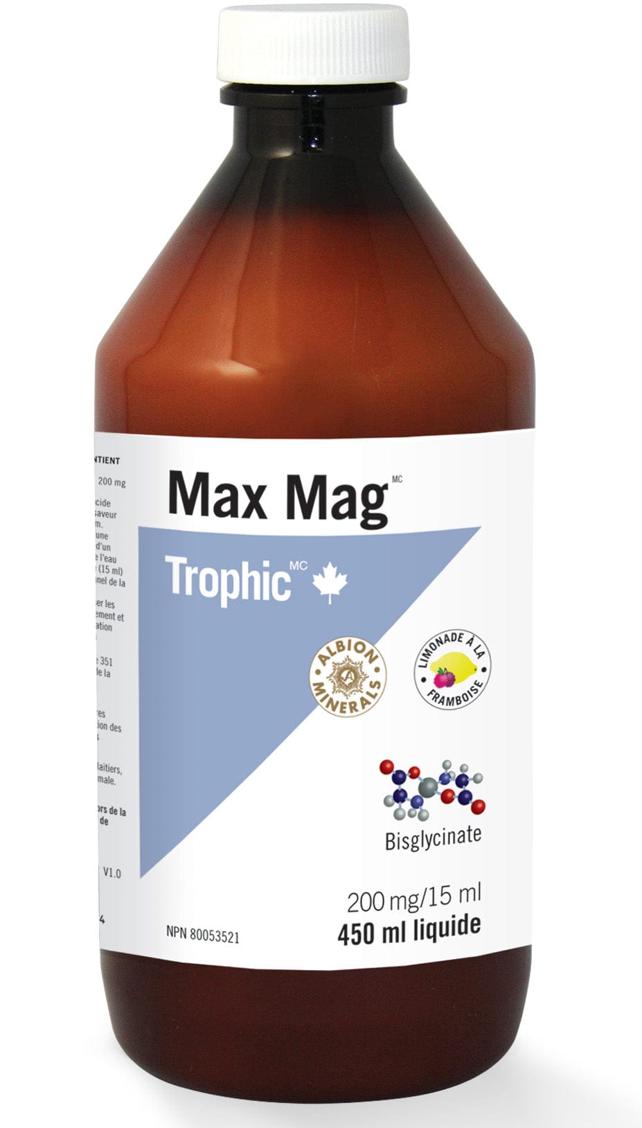 TROPHIC Suppléments Max mag (biglycinate de magnésium) 450ml