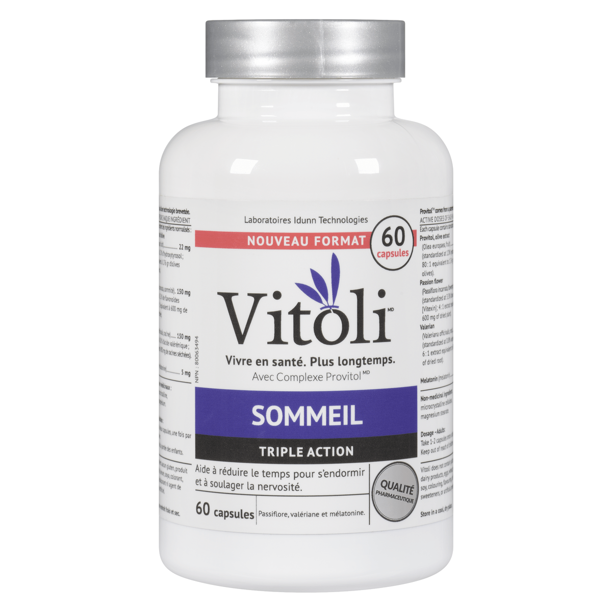 VITOLI Suppléments Sommeil 60caps